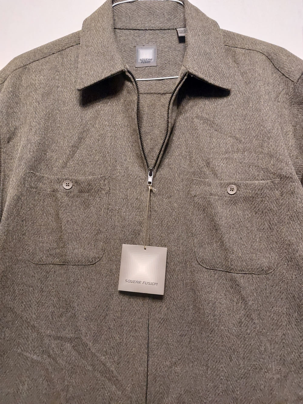 Vintage Men's Lightweight Shirt Jacket in Olive-Taupe